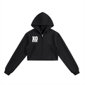 Essential Cropped Zip-Up Hoodie