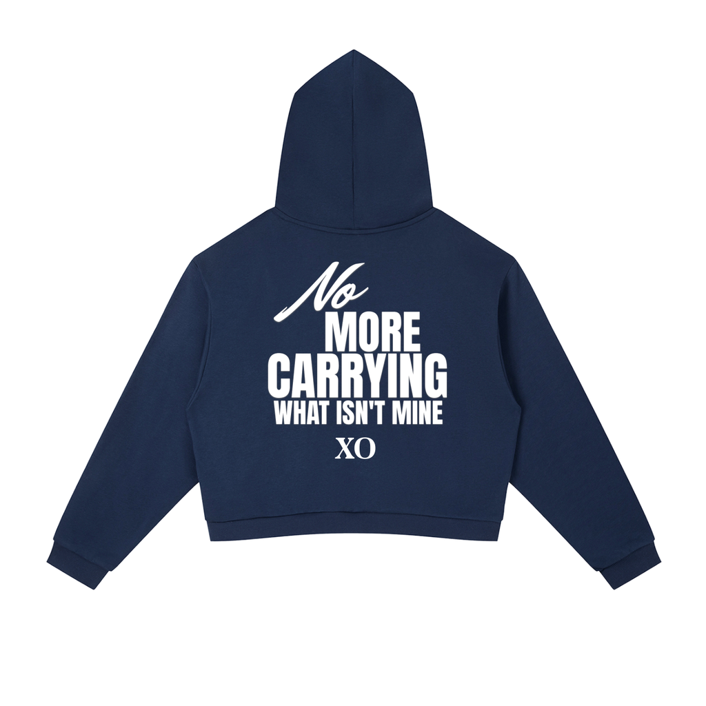 Contrast Side Stripe Cropped Hoodie