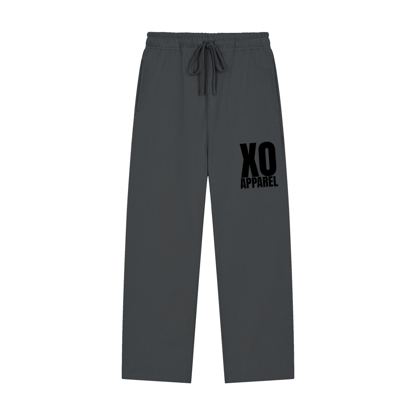 Solid Color Straight-Leg Sweatpants