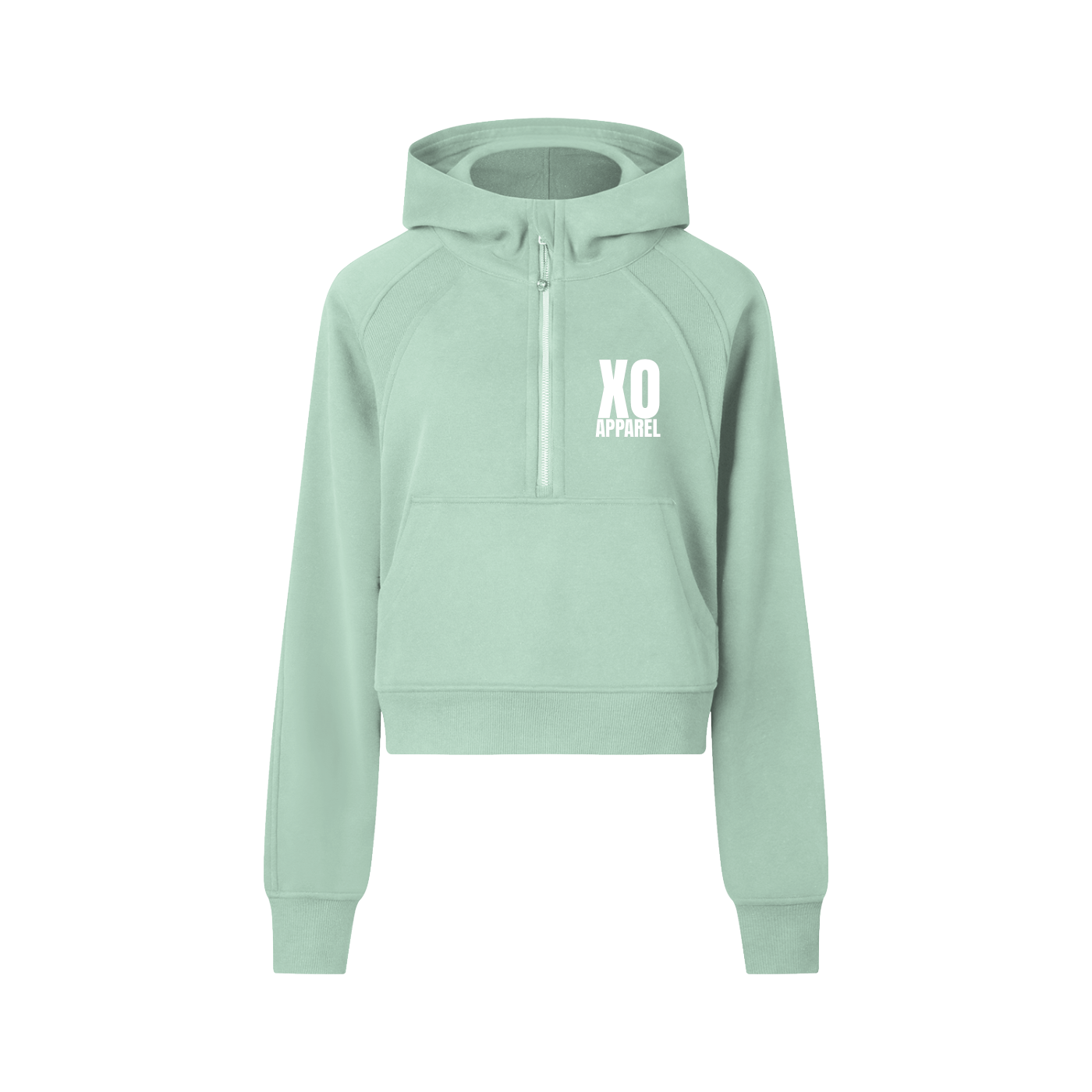 Cropped Half-Zip Hoodie