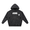 Snow Washed Distressed Panel Pocket Hoodie