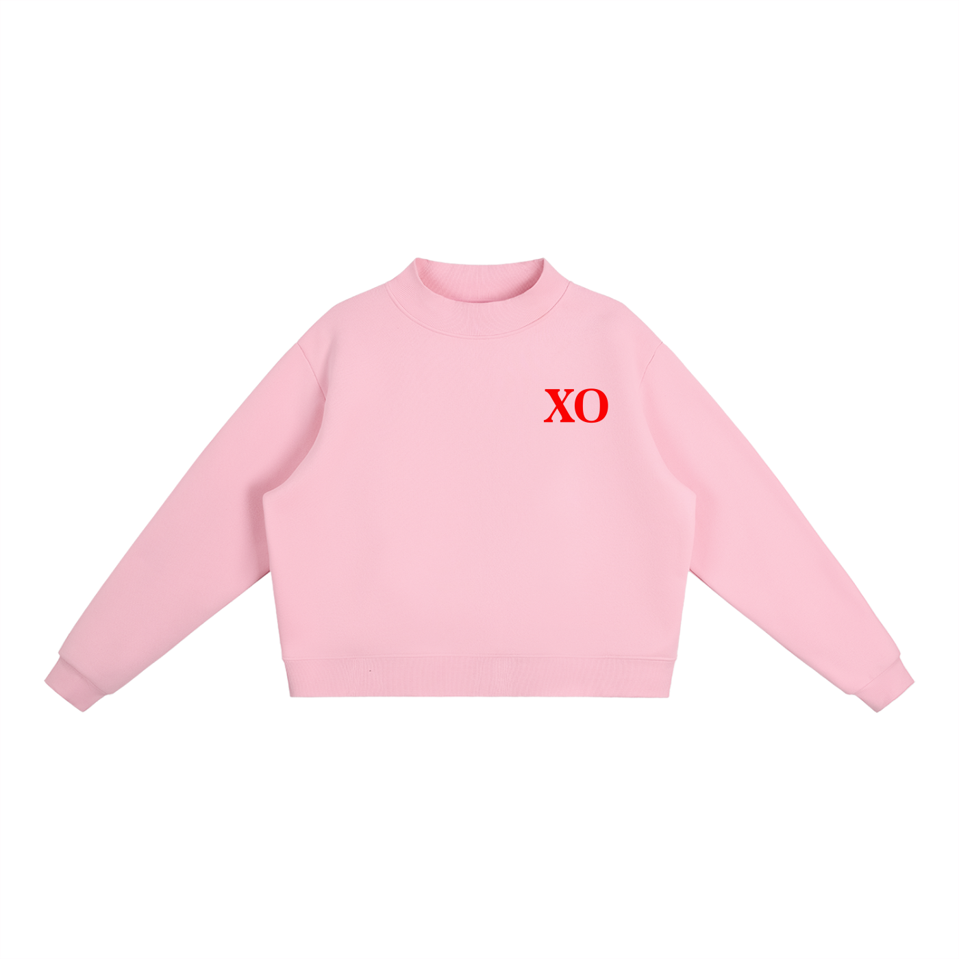 Essential Fleece Mock-Neck Crew Sweatshirt(Red Label Edition)