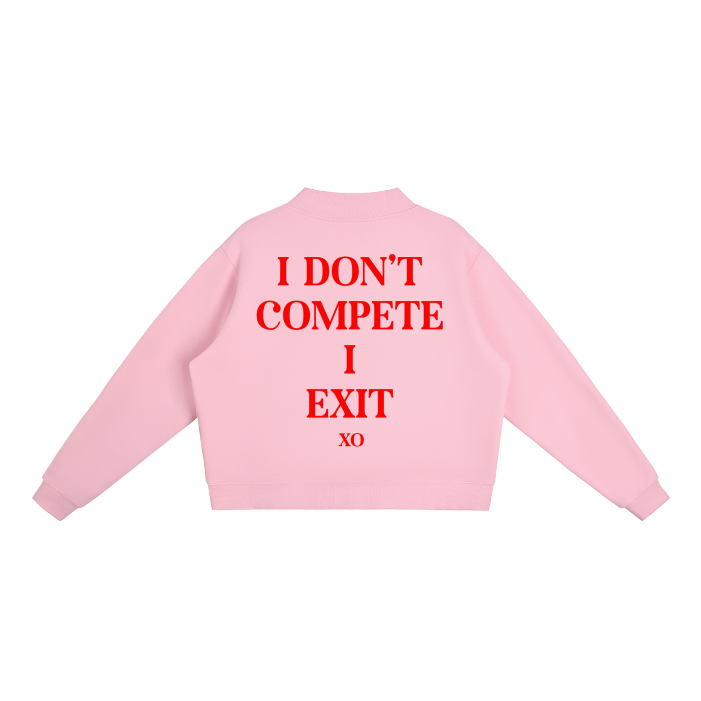 Essential Fleece Mock-Neck Crew Sweatshirt(Red Label Edition)