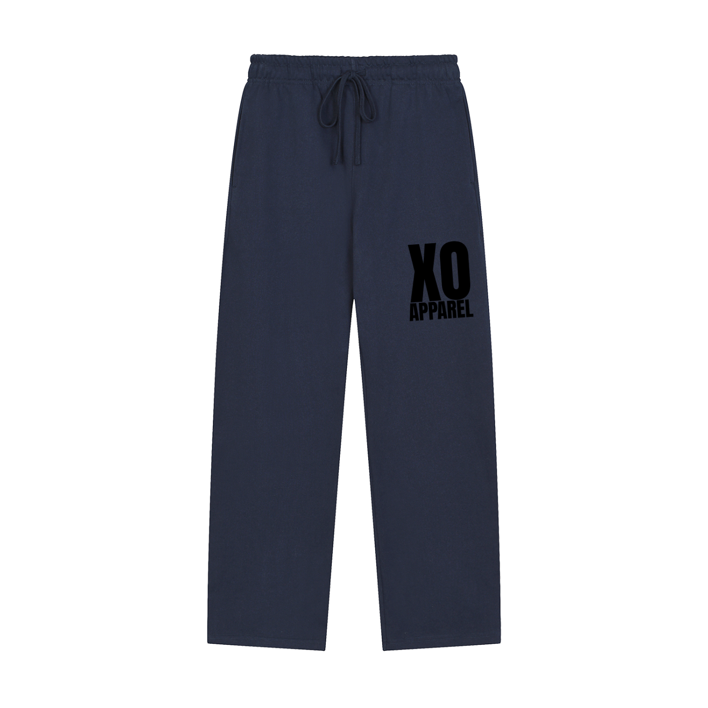 Solid Color Straight-Leg Sweatpants