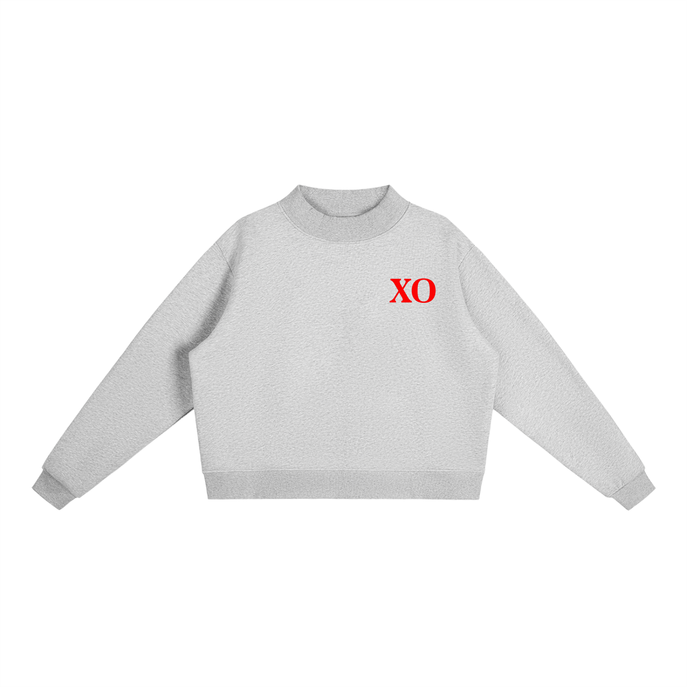 Essential Fleece Mock-Neck Crew Sweatshirt(Red Label Edition)
