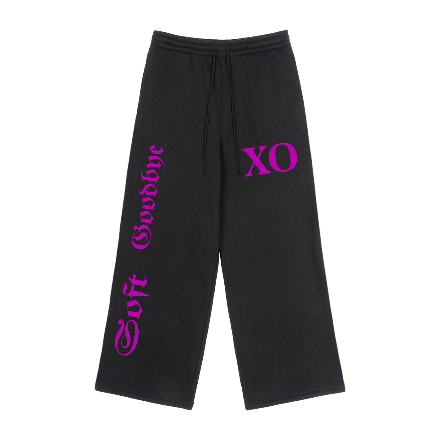 Fleece Drawstring Straight-Leg Sweatpants