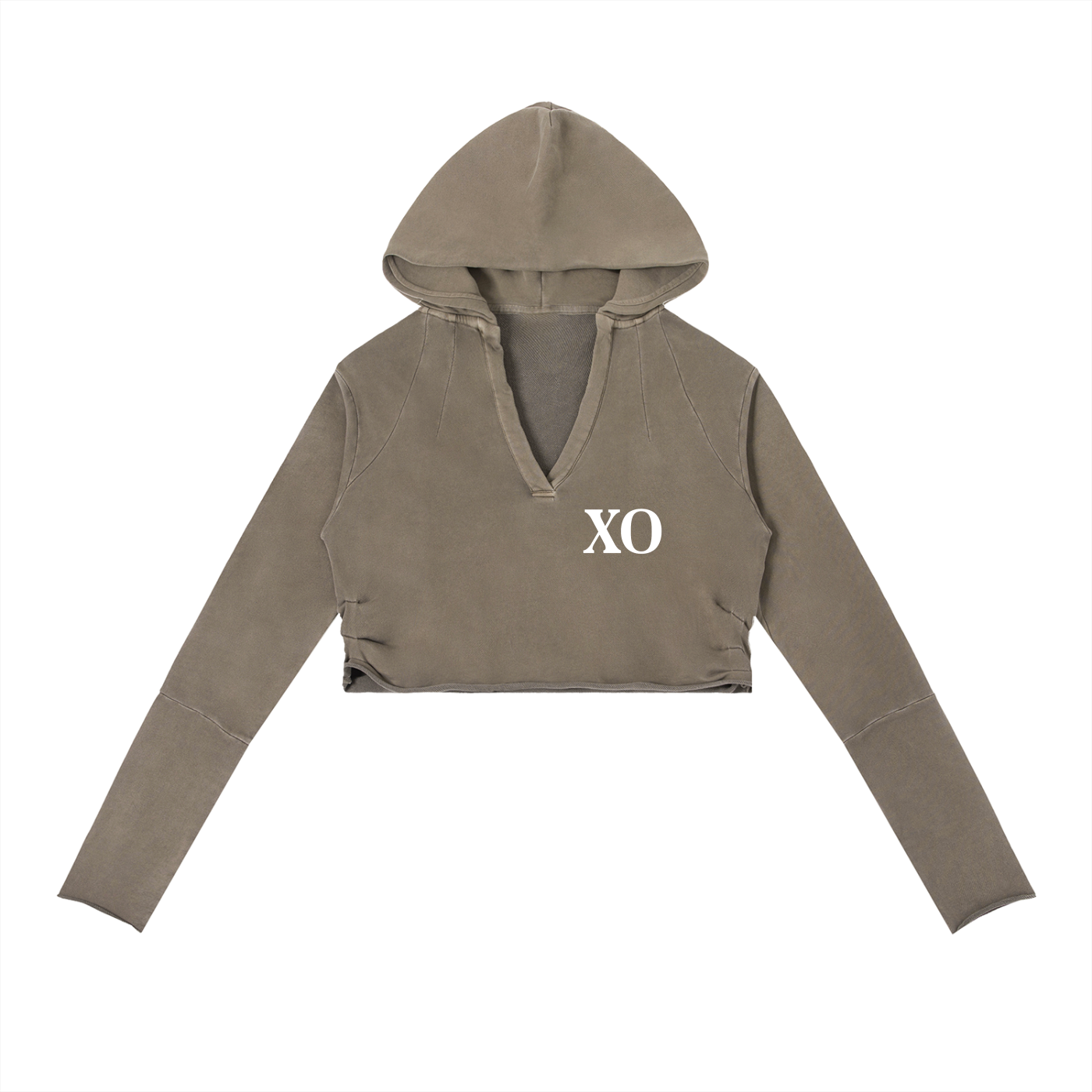 Vintage Washed Raw Edge Hoodie