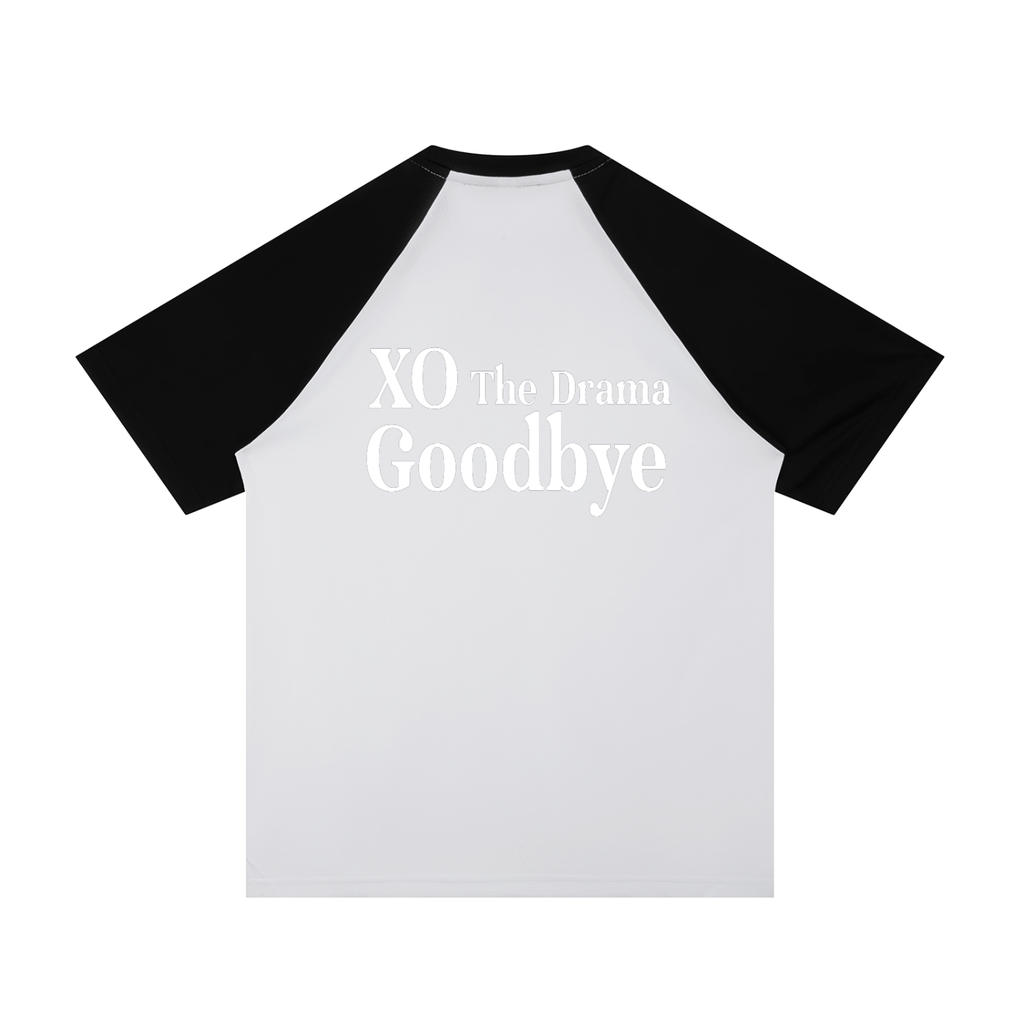Contrast Raglan Sleeve Mesh T-Shirt