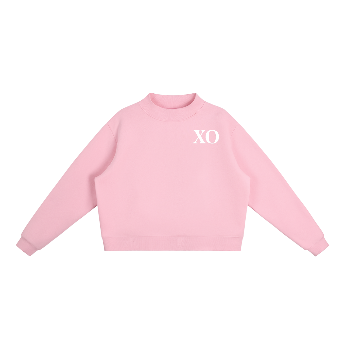 Essential Fleece Mock-Neck Crew Sweatshirt