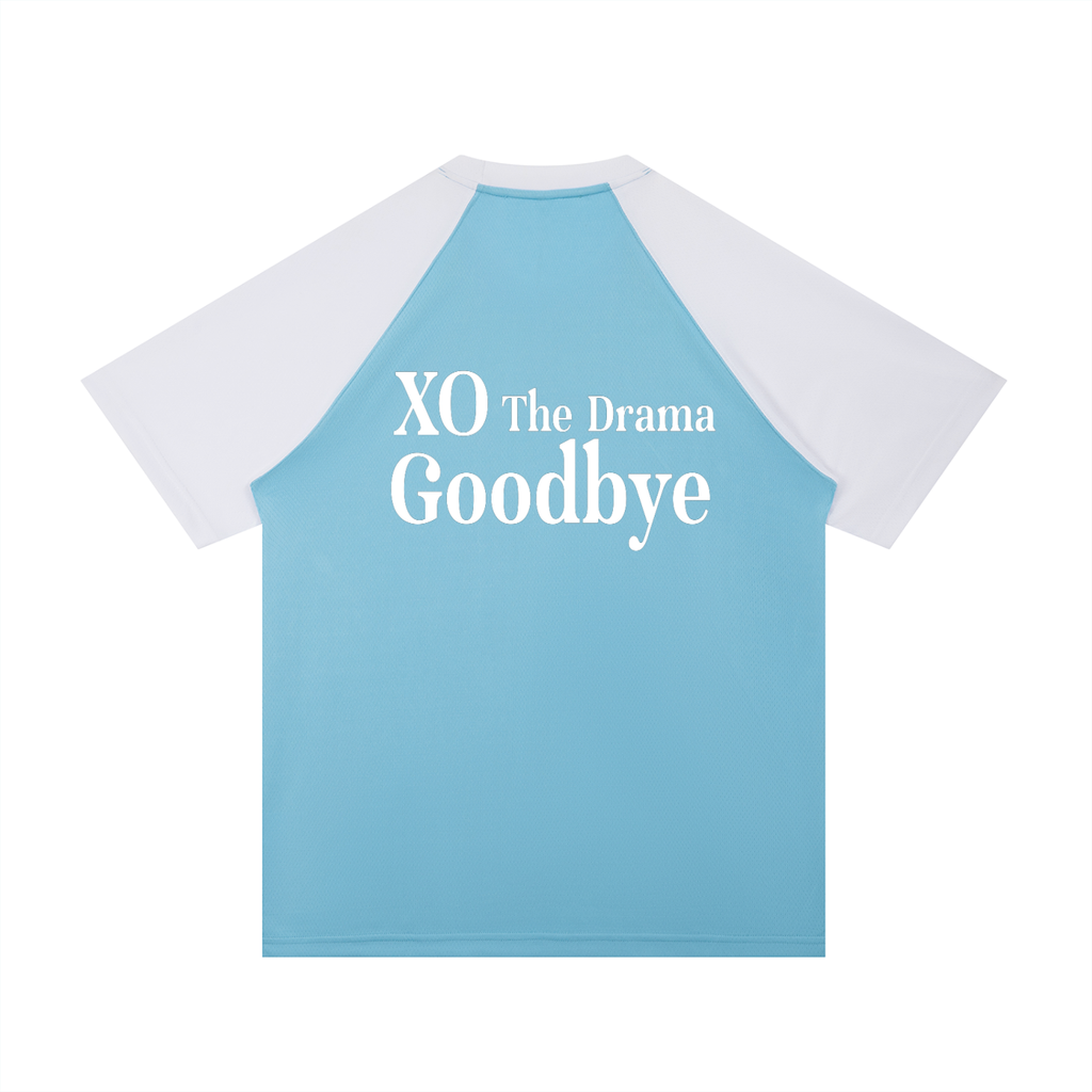 Contrast Raglan Sleeve Mesh T-Shirt