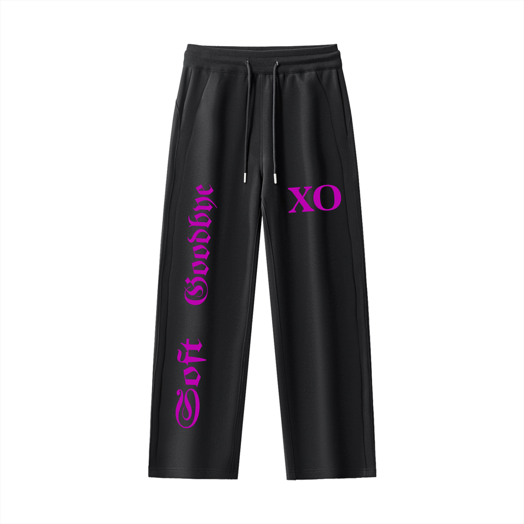 Essential Drawstring Straight-Leg Sweatpants Pink Label Edition