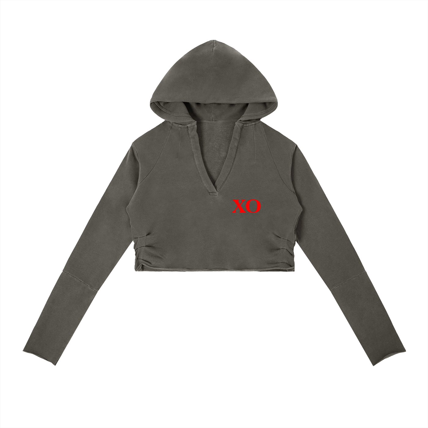 Vintage Washed Raw Edge Hoodie(Red Label Edition)