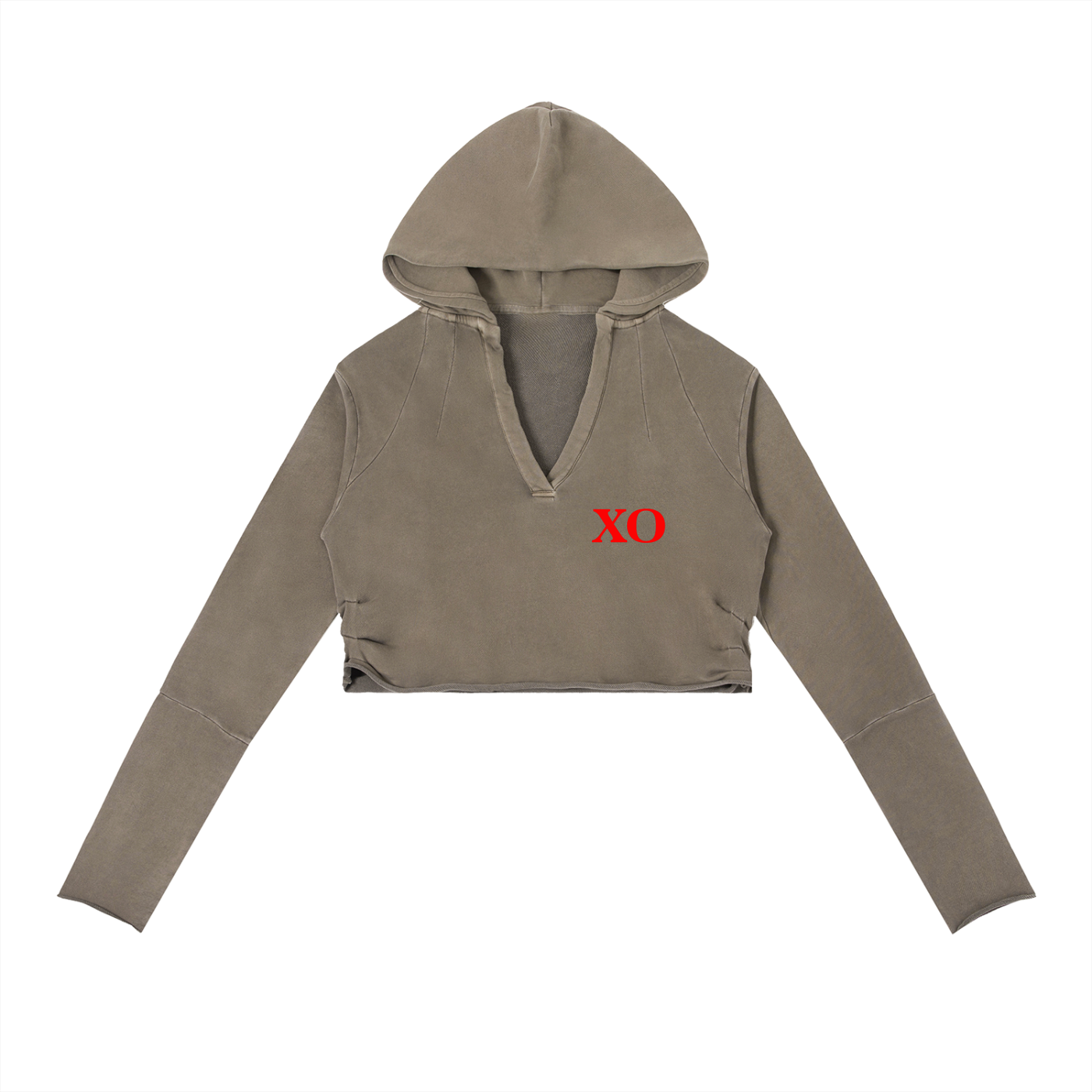 Vintage Washed Raw Edge Hoodie(Red Label Edition)