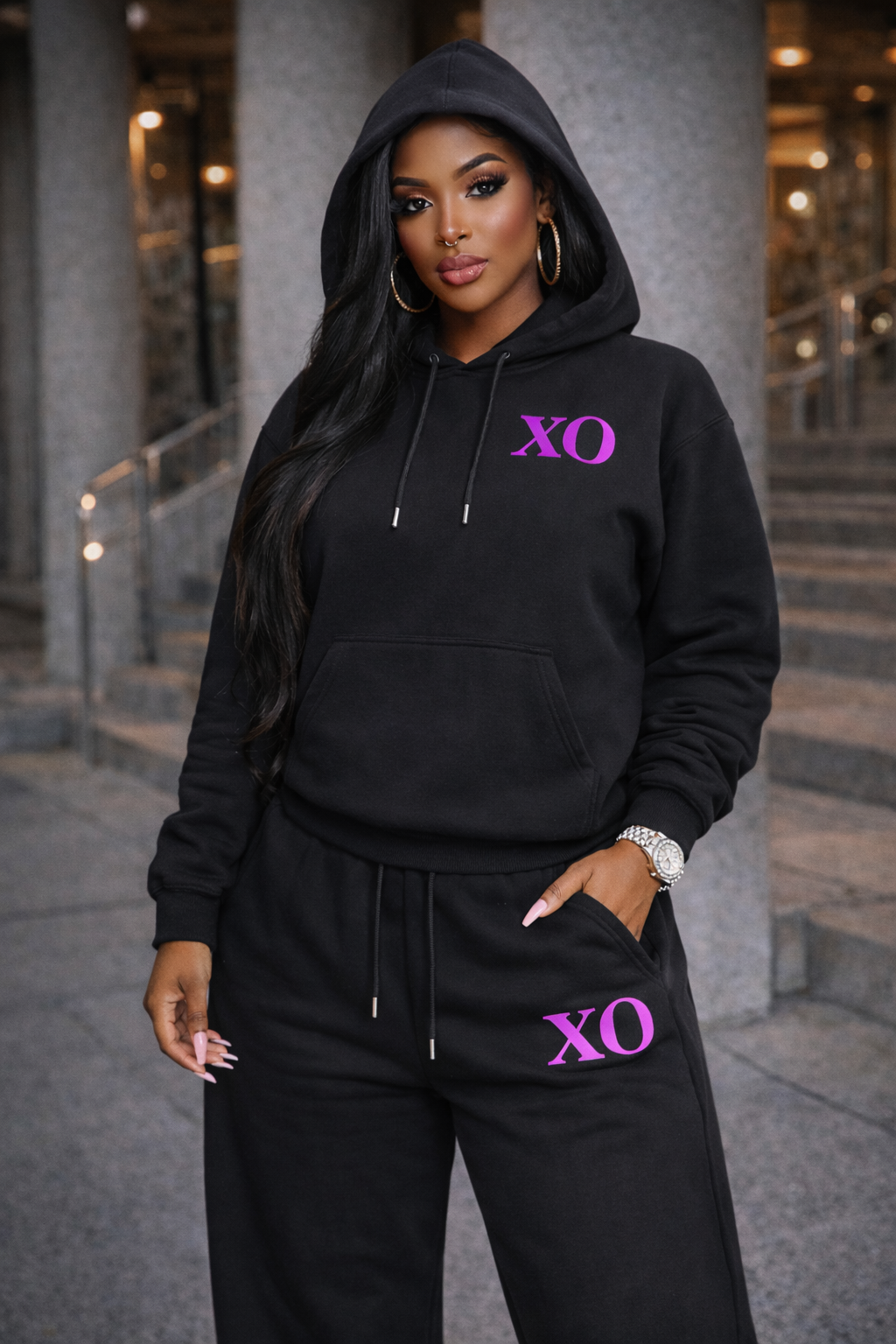 XO Essentials Heavyweight Soft Goodbye Sweatsuit(Pink Label Edition)