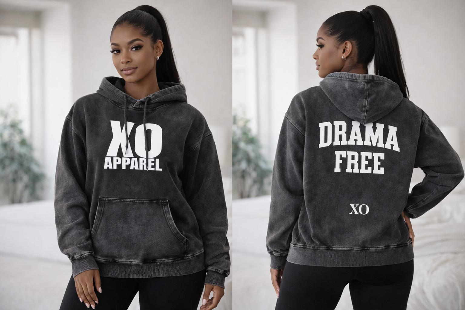 Snow Wash Oversized Hoodie