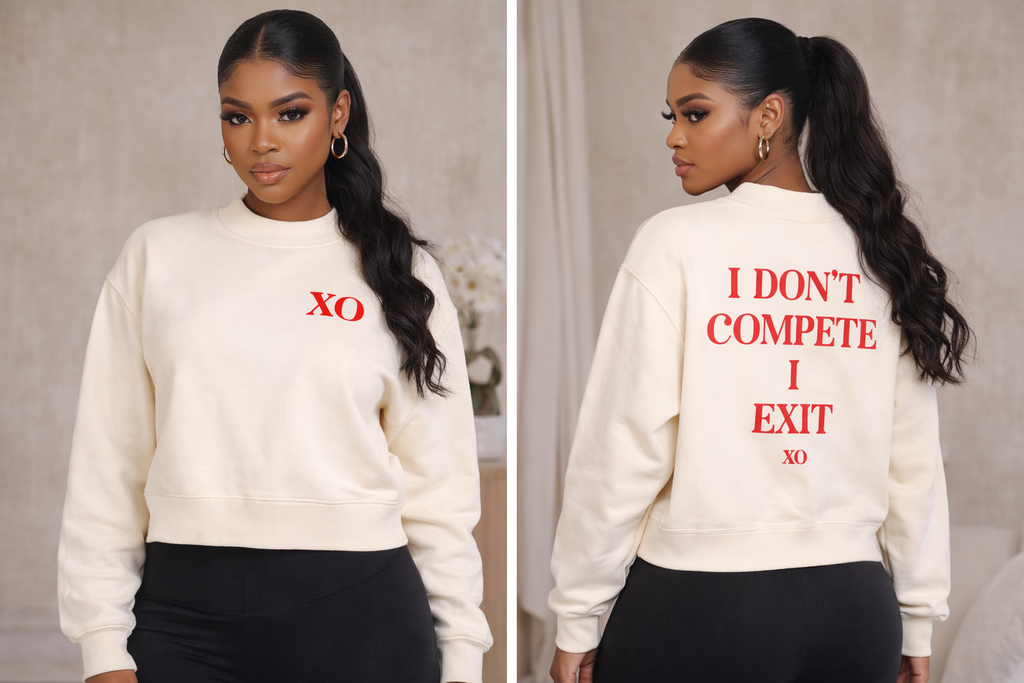 Essential Fleece Mock-Neck Crew Sweatshirt(Red Label Edition)