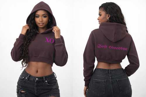 Essential Cropped Hoodie Soft Goodbye (Pink Label Edition)