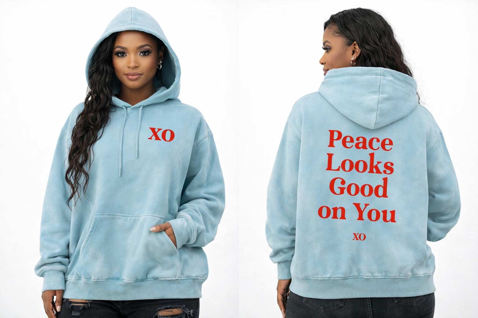 Snow Wash Fleece Oversize Hoodie(Red Label Edition)