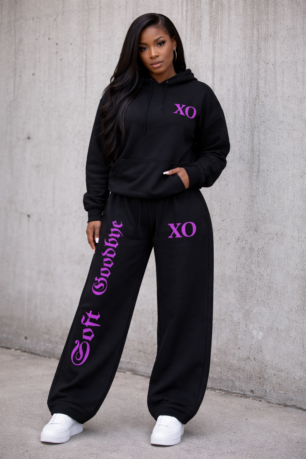 Fleece Drawstring Straight-Leg Sweatpants