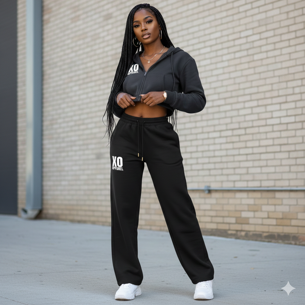 XO Apparel Essential Zip-Up Sweatsuit
