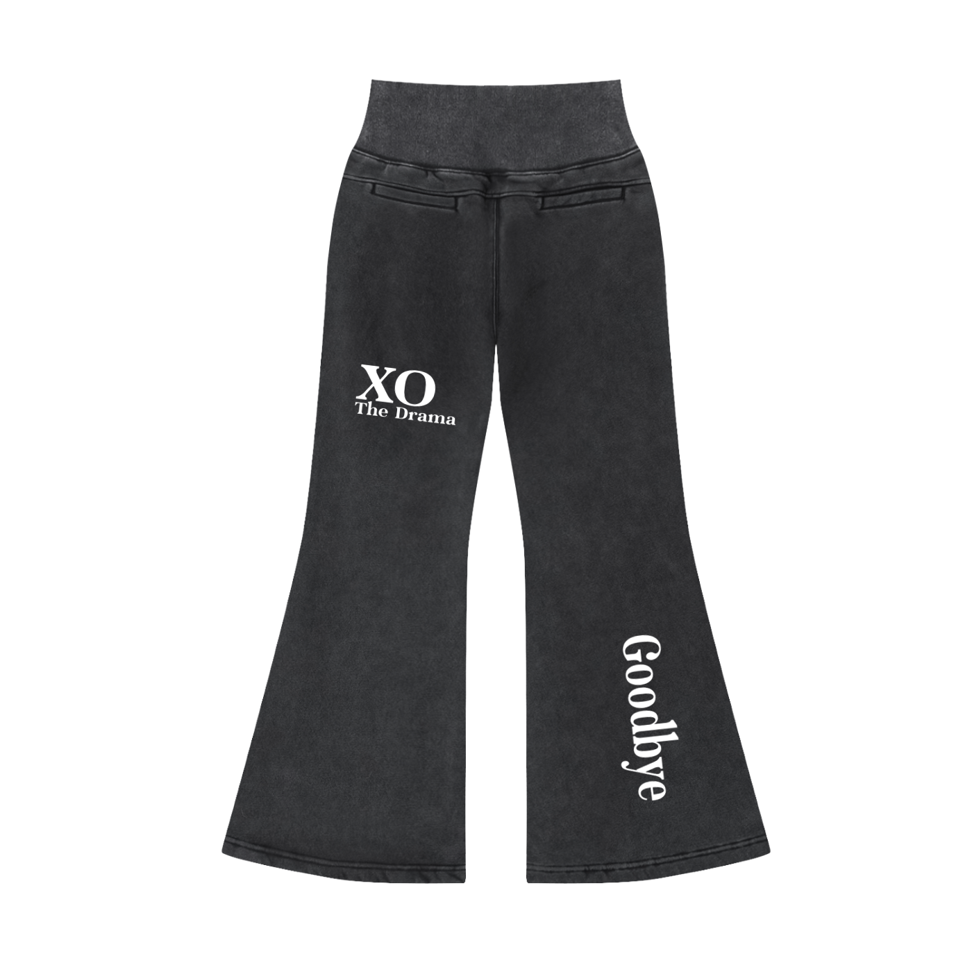 Vintage Washed Flared Fleece Pants