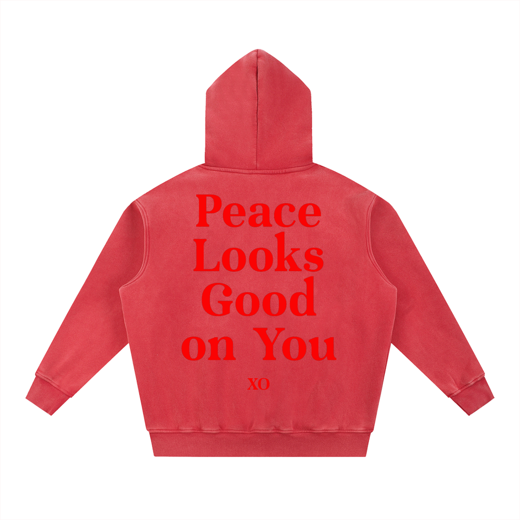 Snow Wash Fleece Oversize Hoodie(Red Label Edition)