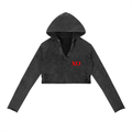 Vintage Washed Raw Edge Hoodie(Red Label Edition)