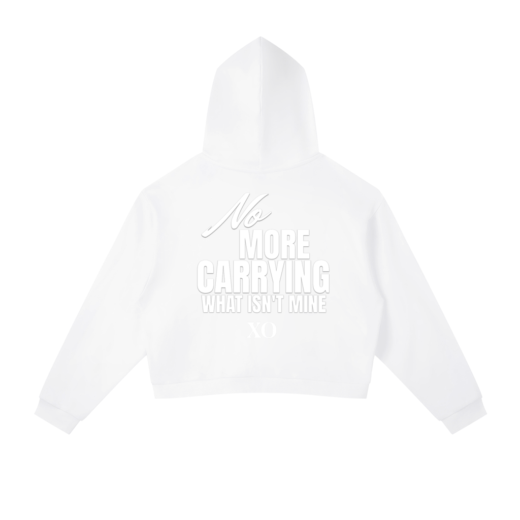 Contrast Side Stripe Cropped Hoodie