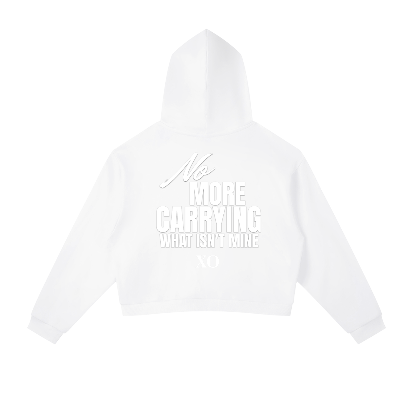 Contrast Side Stripe Cropped Hoodie