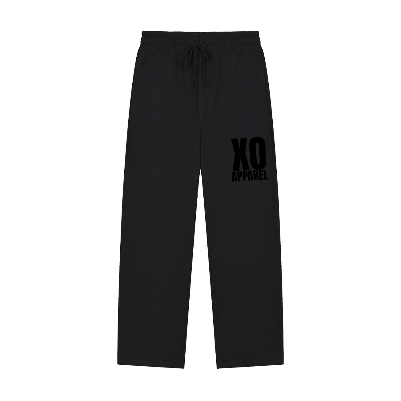 Solid Color Straight-Leg Sweatpants