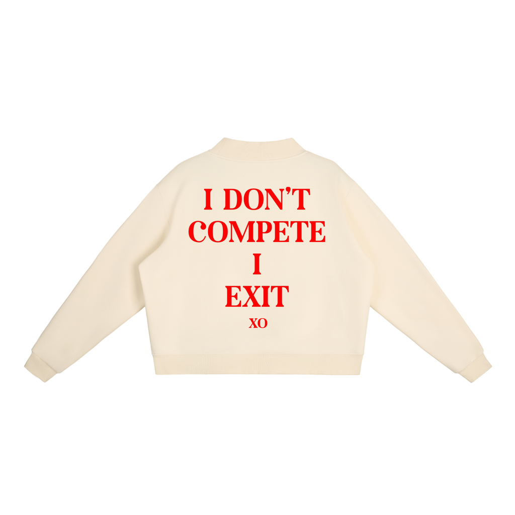 Essential Fleece Mock-Neck Crew Sweatshirt(Red Label Edition)