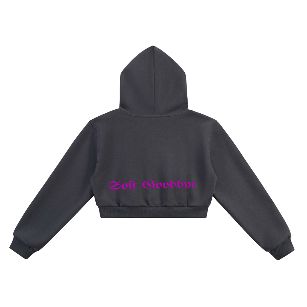 Essential Cropped Hoodie Soft Goodbye (Pink Label Edition)
