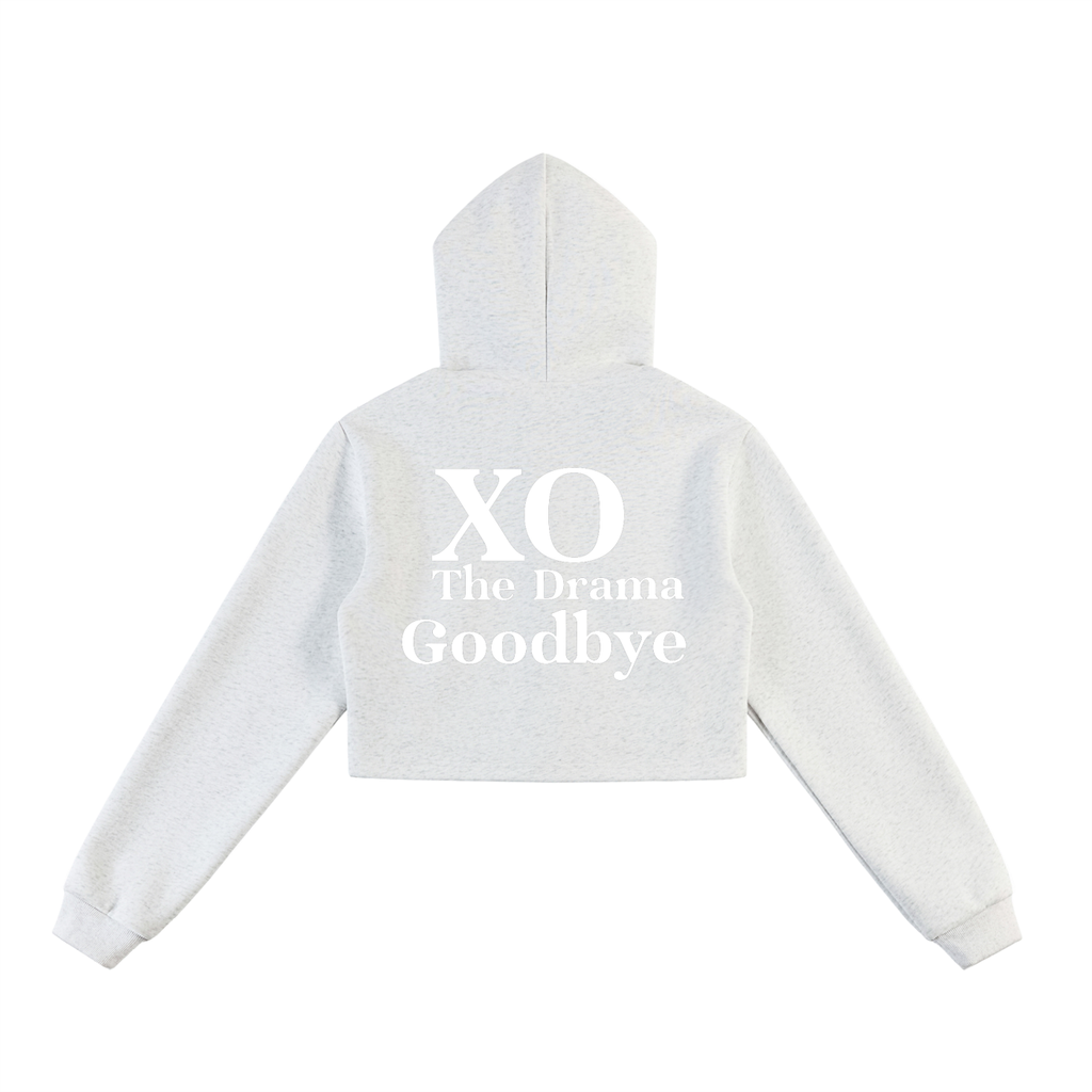 Essential Cropped Zip-Up Hoodie