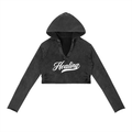 Vintage Washed Raw Edge Hoodie