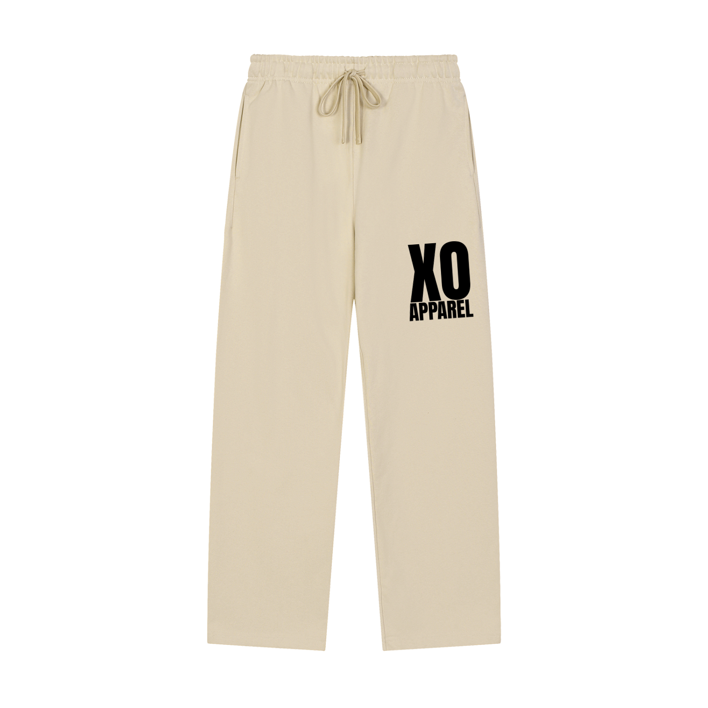 Solid Color Straight-Leg Sweatpants