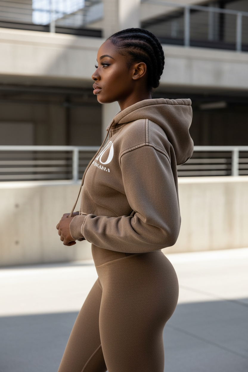Cropped Hoodie Side View