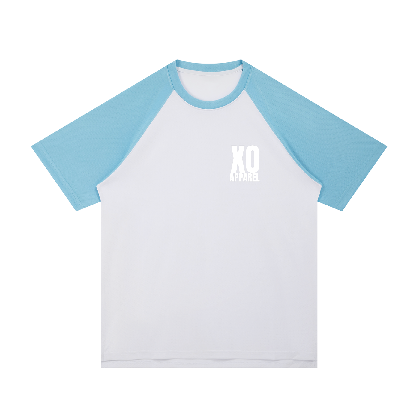 Contrast Raglan Sleeve Mesh T-Shirt