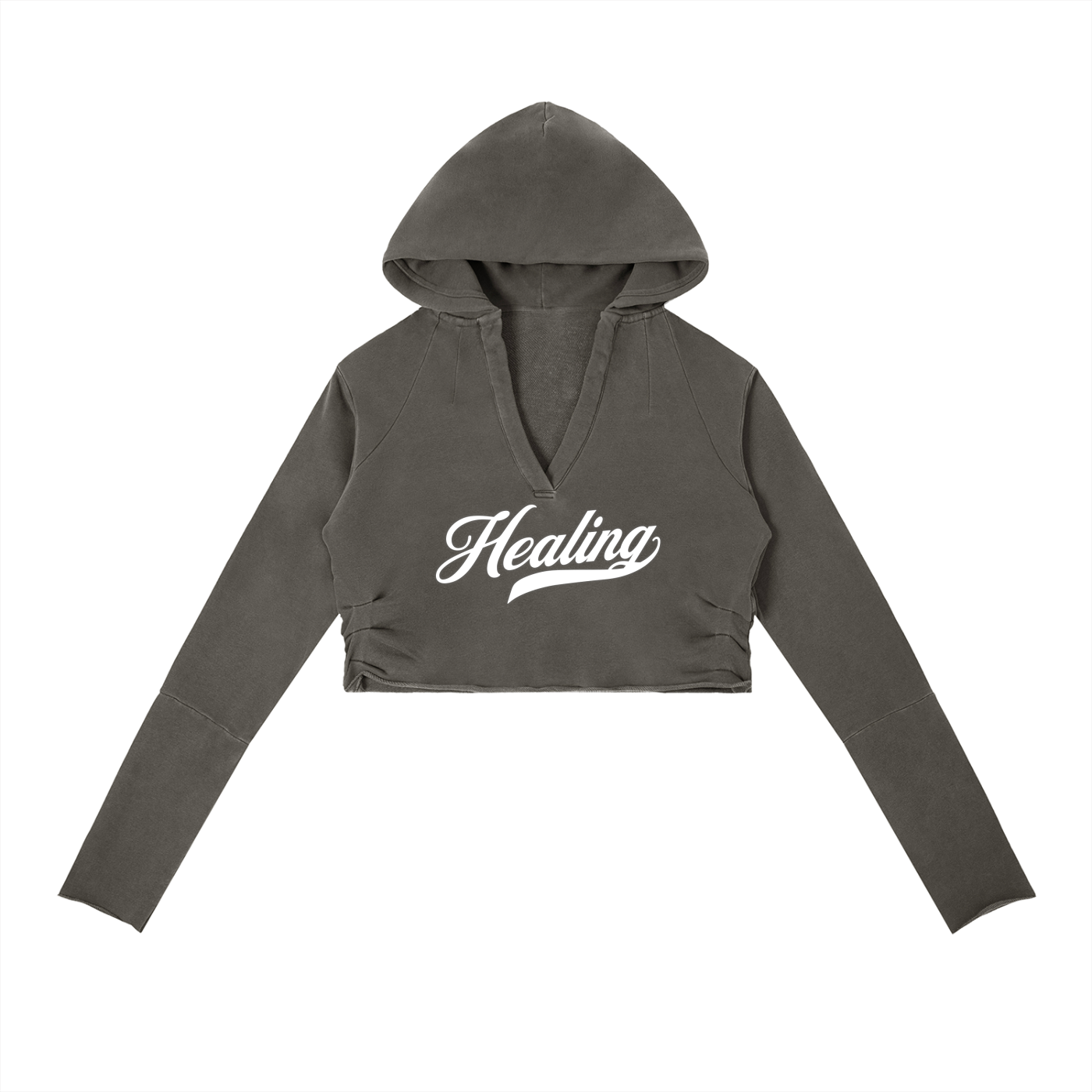 Vintage Washed Raw Edge Hoodie