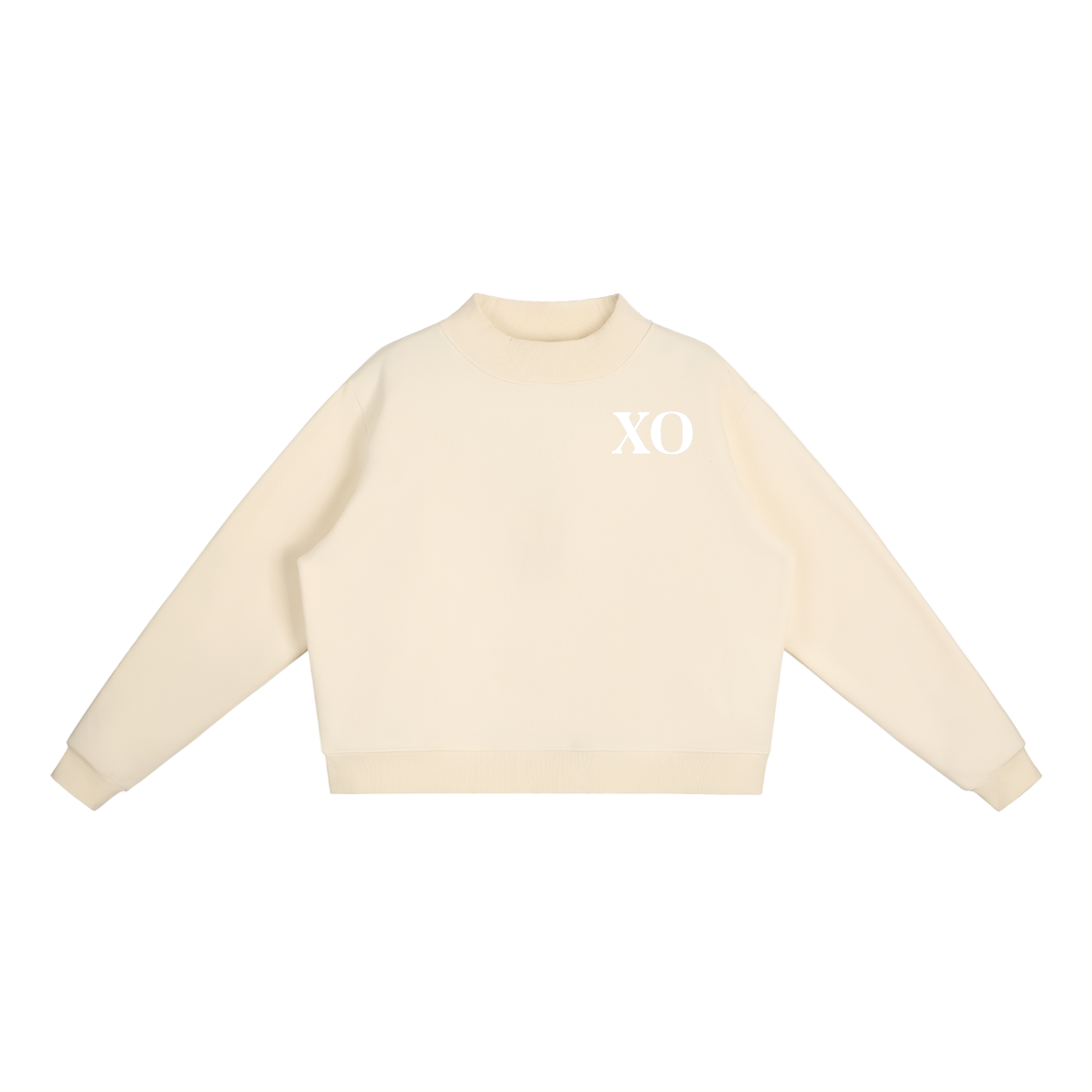 Essential Fleece Mock-Neck Crew Sweatshirt