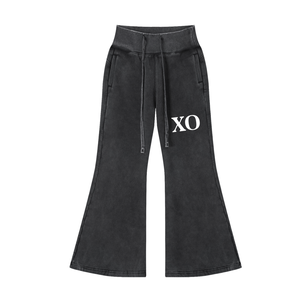 Vintage Washed Flared Fleece Pants