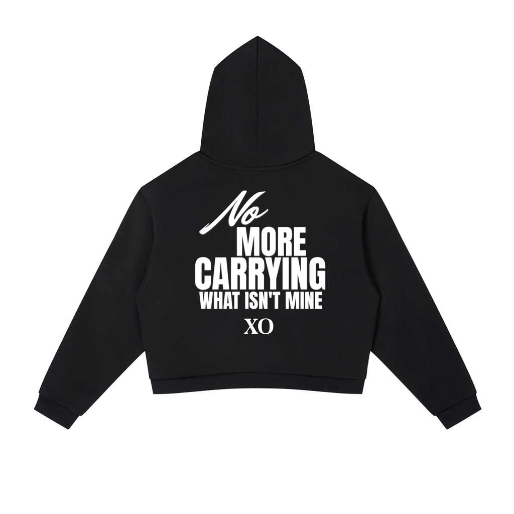 Contrast Side Stripe Cropped Hoodie