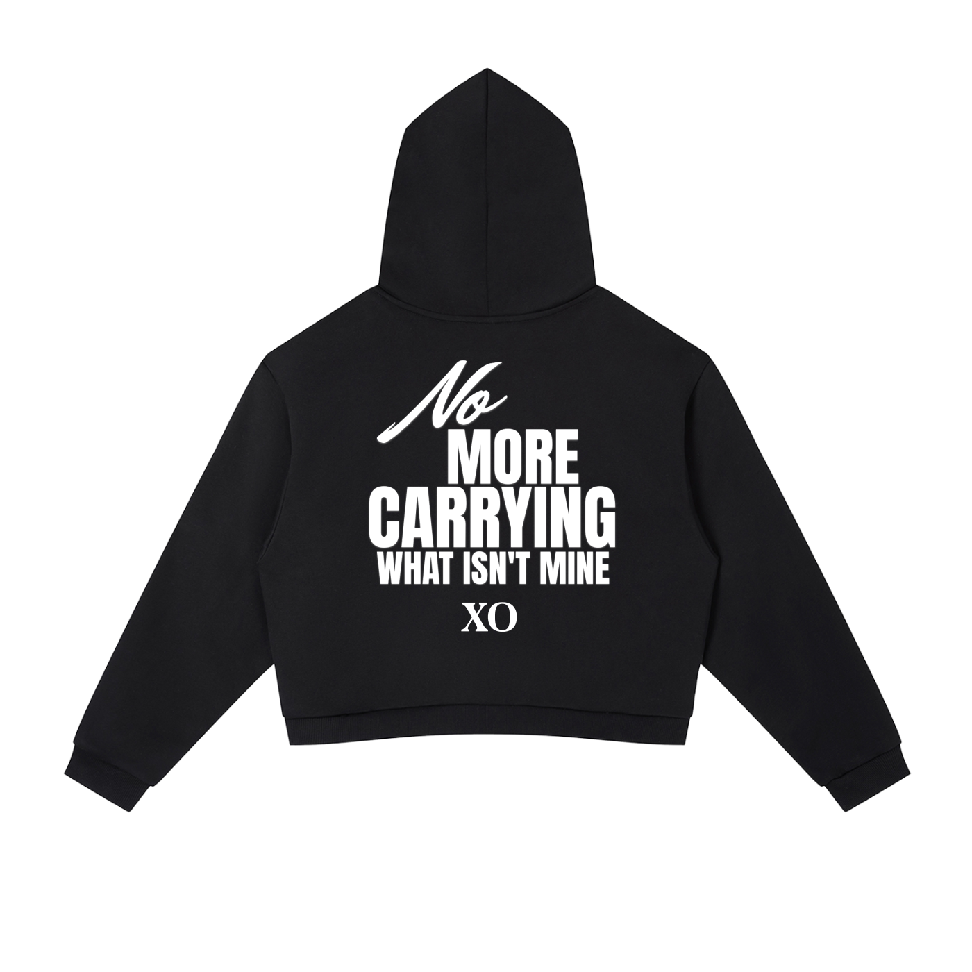 Contrast Side Stripe Cropped Hoodie