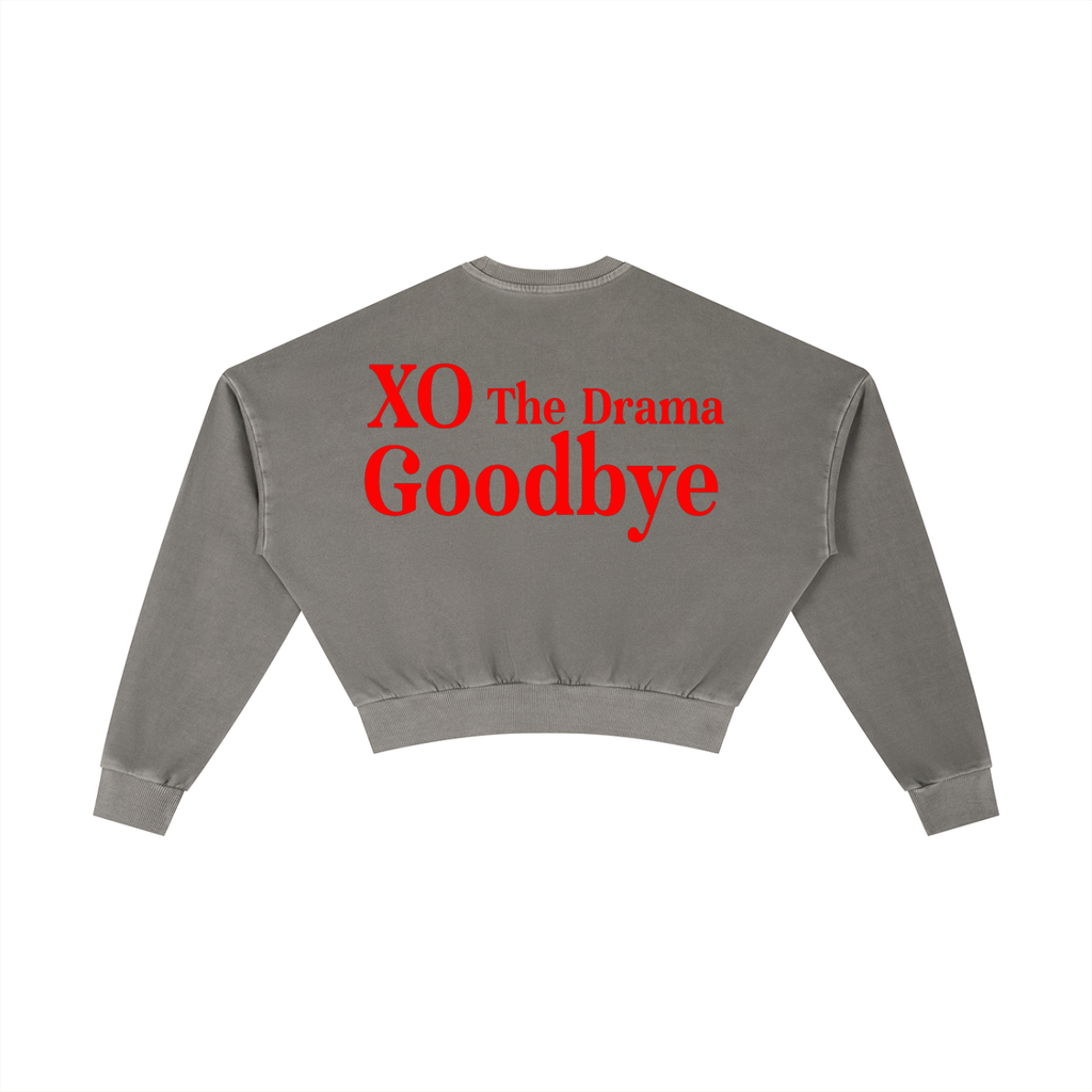 Vintage Washed Cropped Sweatshirt(Red Label Edition)