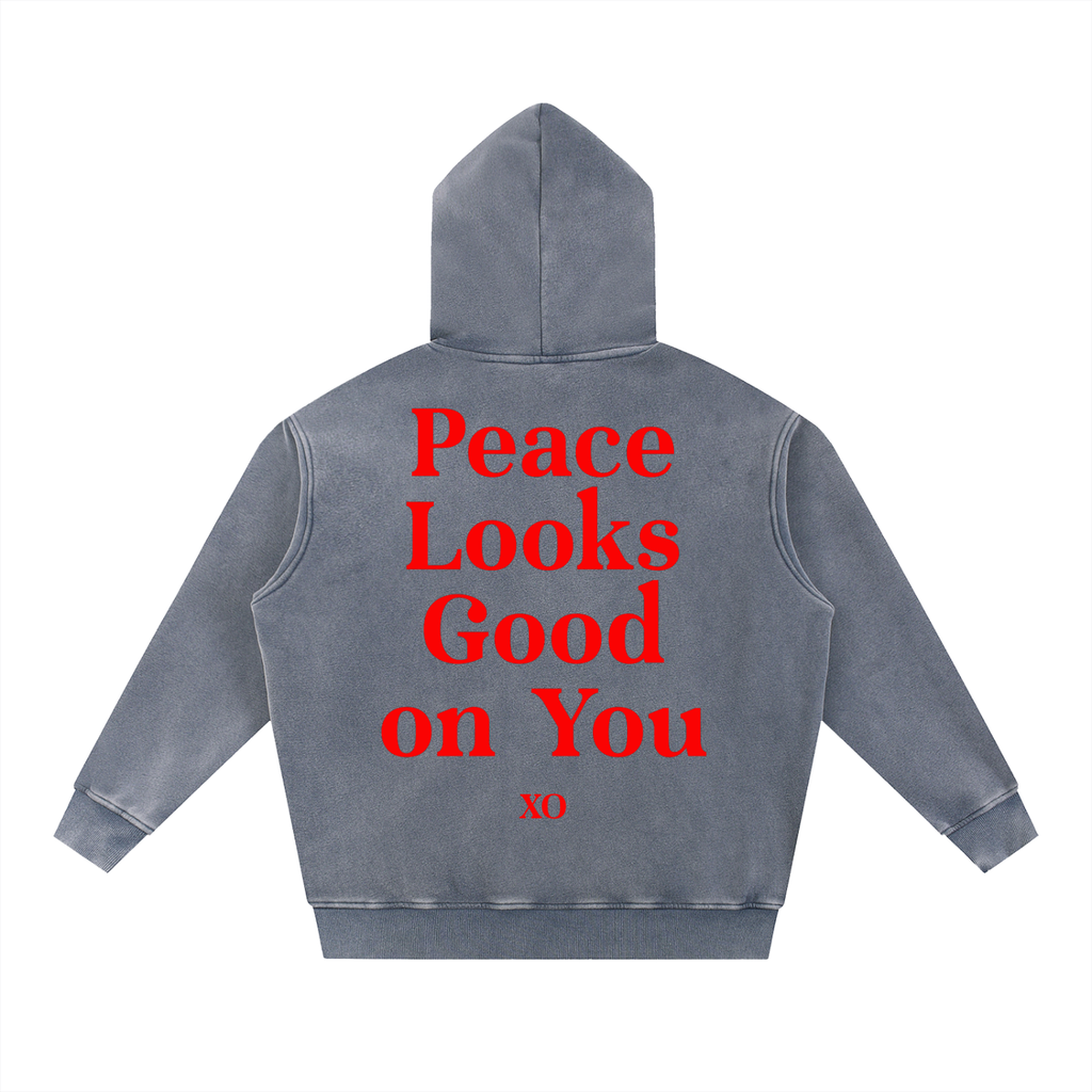 Snow Wash Fleece Oversize Hoodie(Red Label Edition)