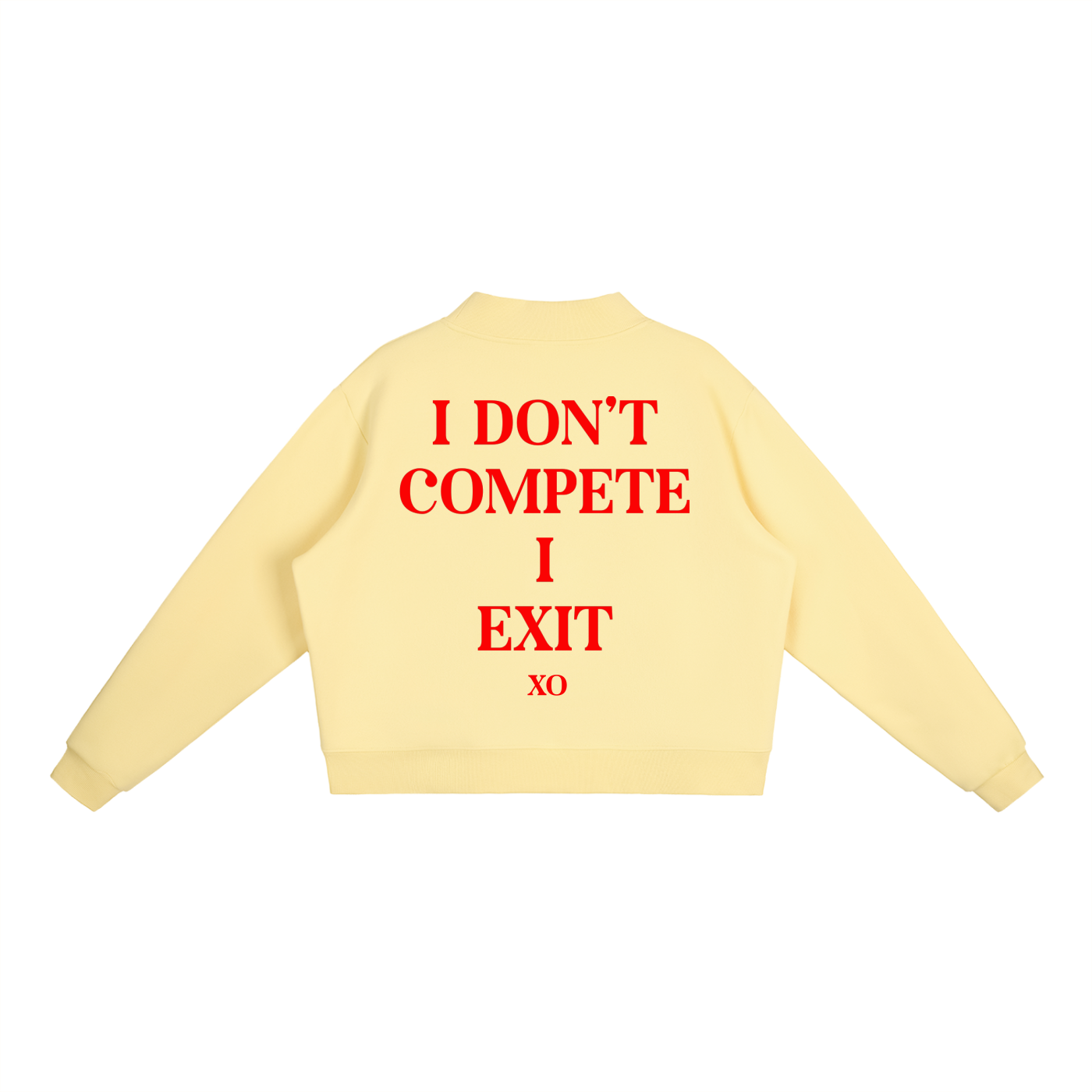 Essential Fleece Mock-Neck Crew Sweatshirt(Red Label Edition)