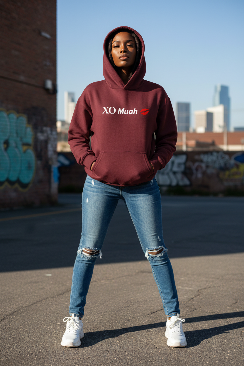 Front view - XO Muah hoodie