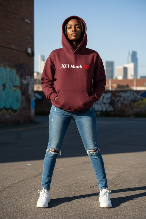 Front view - XO Muah hoodie