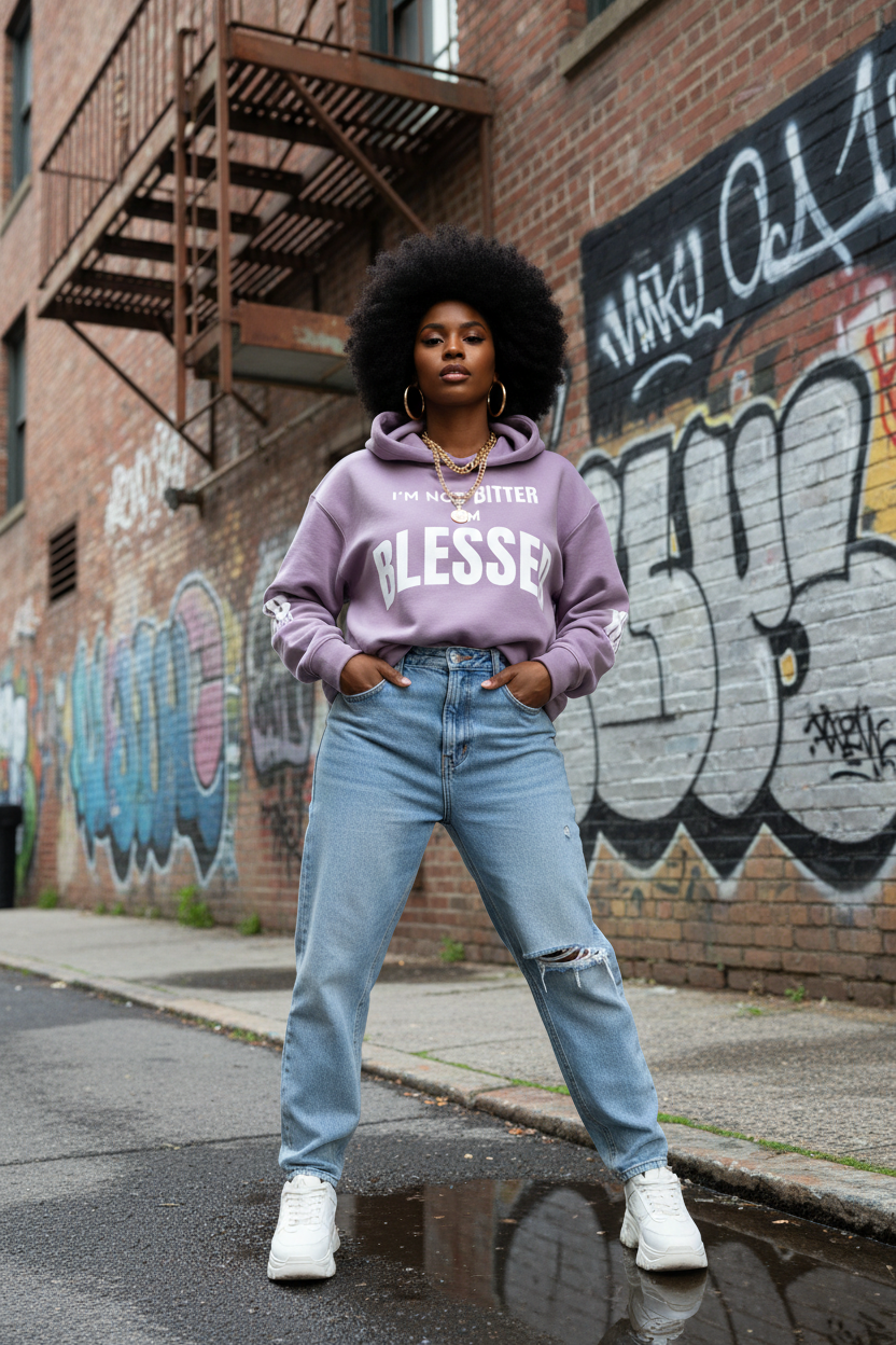 I'm Not Bitter I'm Blessed hoodie lifestyle shot