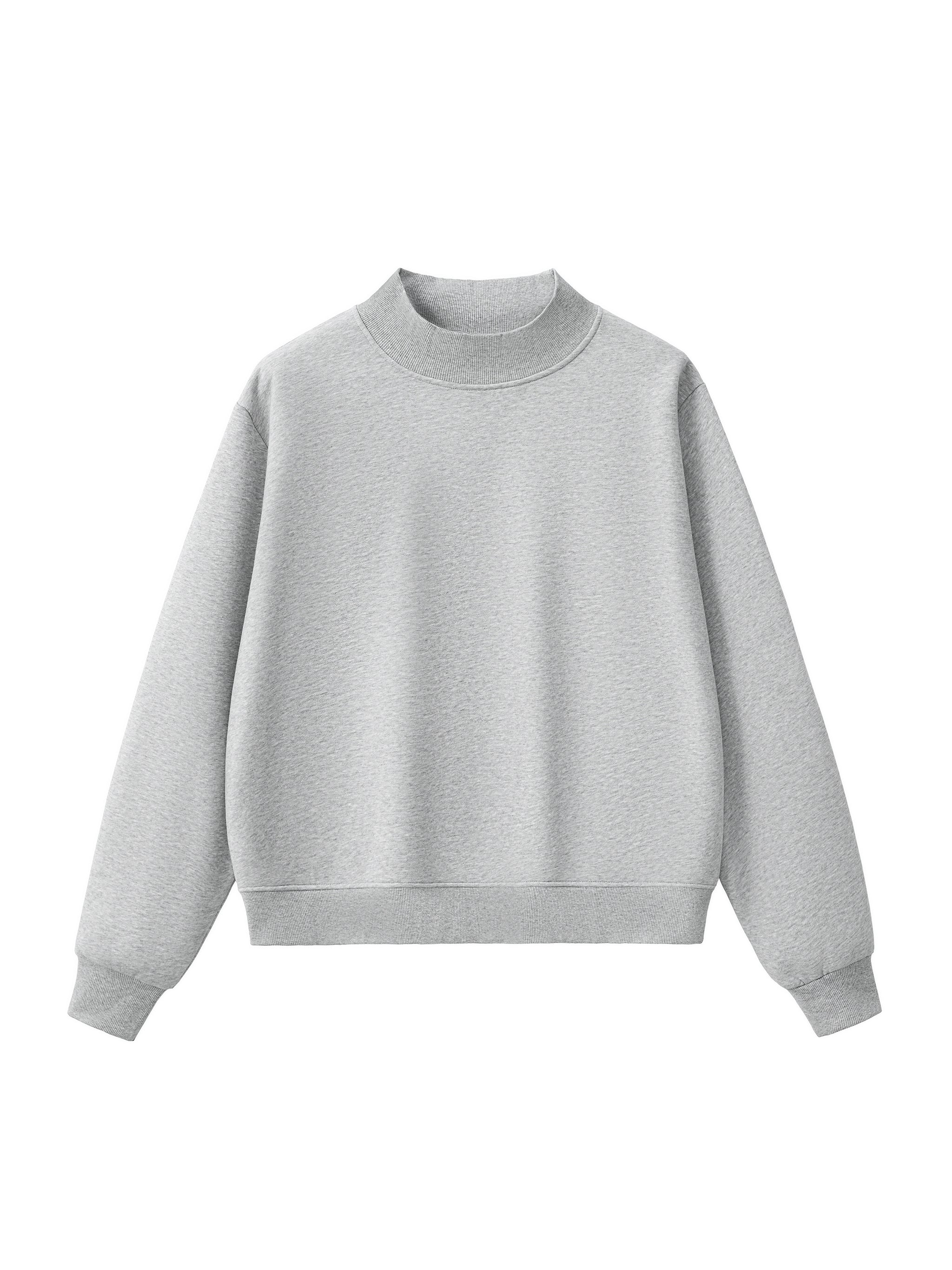 Essential Fleece Mock-Neck Crew Sweatshirt(Red Label Edition)