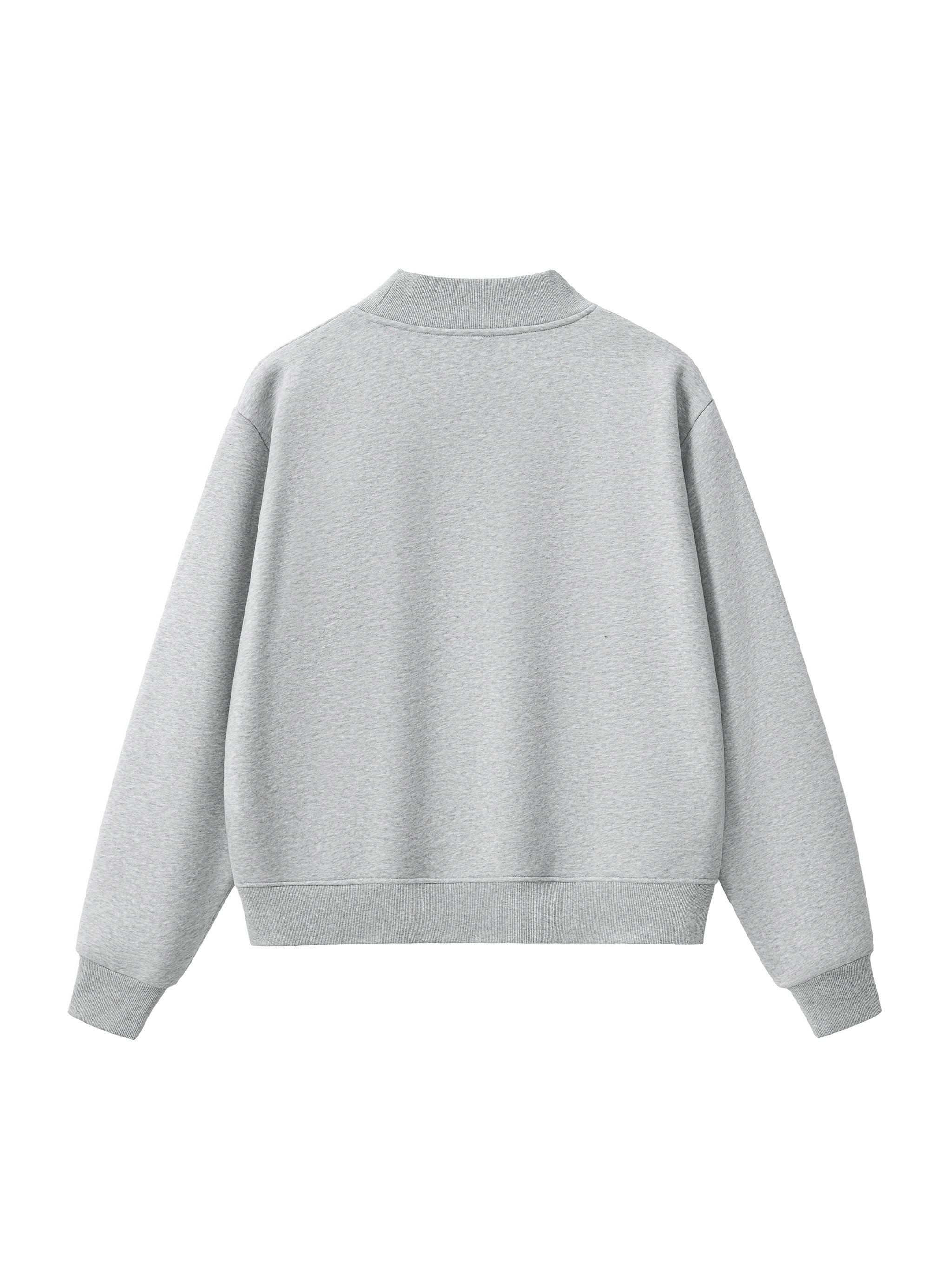 Essential Fleece Mock-Neck Crew Sweatshirt(Red Label Edition)